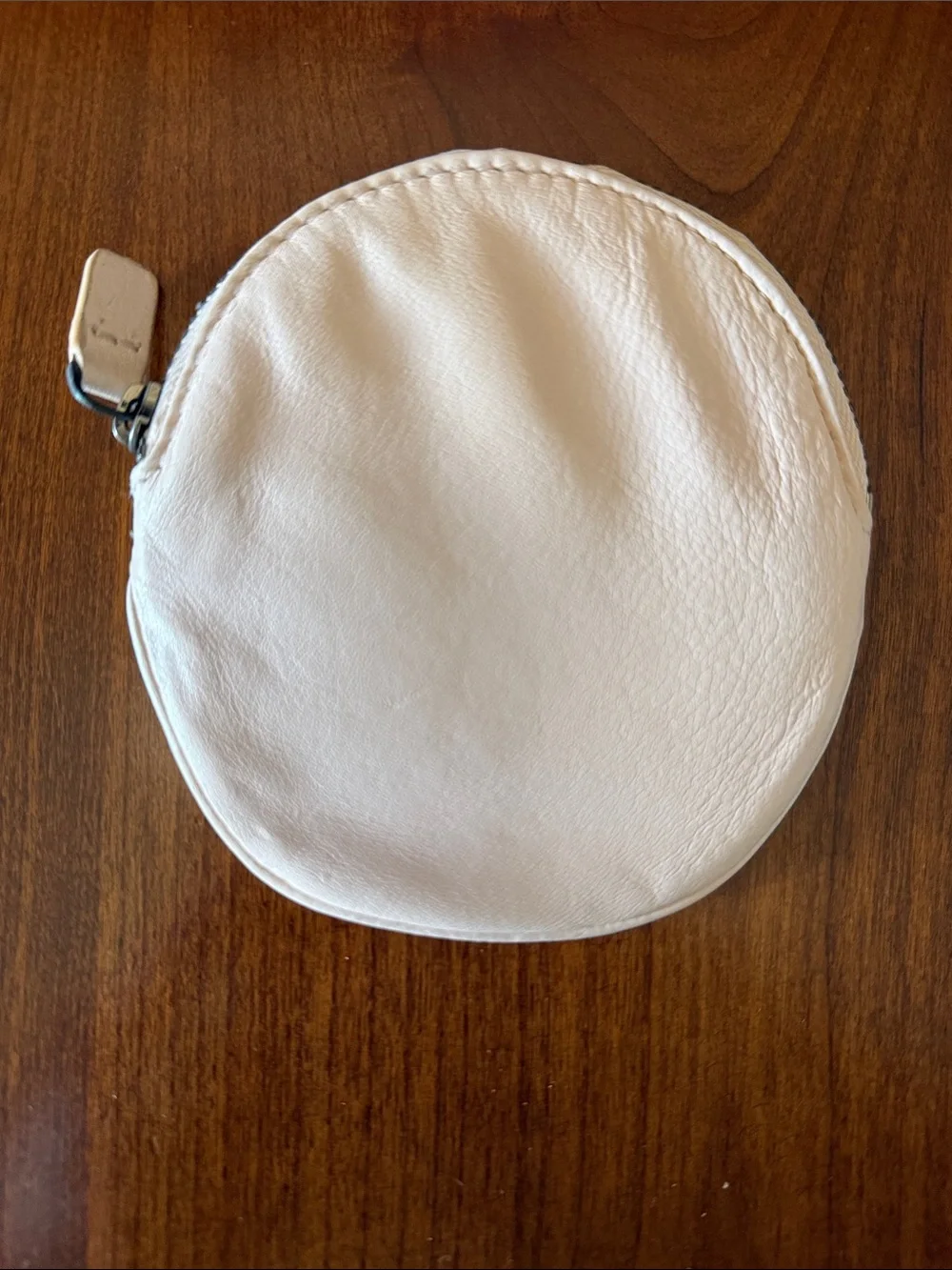 J. Jill Genuine Leather pale pink Round Leather Coin Pouch